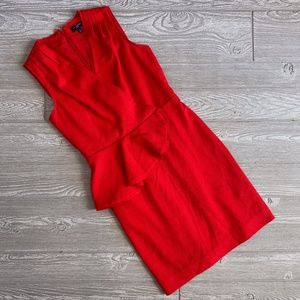 💙 NWOT The Limited Red Valentine peplum Mini Dress 2P